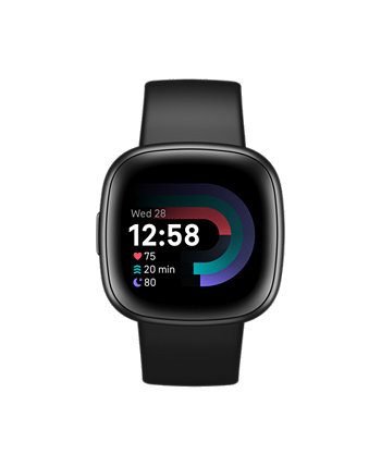 Умные часы Versa 4 Black Graphite премиум-класса Fitbit