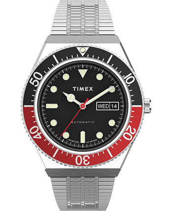Мужские M79 автоматические серебряные часы с браслетом из нержавеющей стали 40 мм Timex