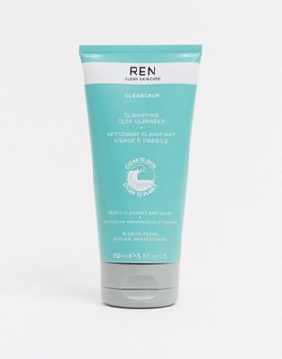REN Clean Skincare Clearcalm 3 Очищающее очищающее средство с глиной 5,1 жидких унций REN
