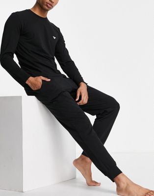 Черный комплект из толстовки и спортивных штанов Emporio Armani Bodywear Emporio Armani