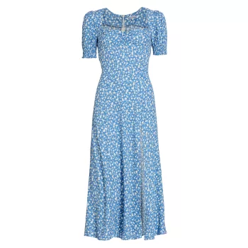Платье миди Lacey с цветочным принтом REFORMATION