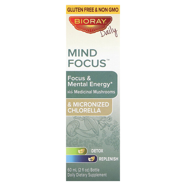 Mind Zeal, Focus & Mental Energy, без спирта, 2 жидких унции (60 мл) Bioray