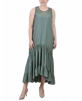 Многоярусное платье макси без рукавов миниатюрного размера NY Collection