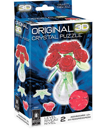 3D Crystal Puzzle - Розы в вазе BePuzzled