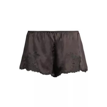 Lolita Standard-Fit Lace-Trim Silk Shorts JOSIE BY NATORI