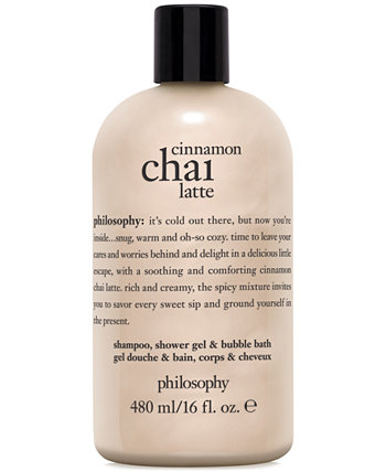 Шампунь Cinnamon Chai Latte, гель для душа и пена для ванн, 16 унций, создано для Macy's Philosophy