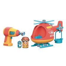 Набор игрушек для спасательного вертолета с конструкторами и сверлом для болтов Educational Insights