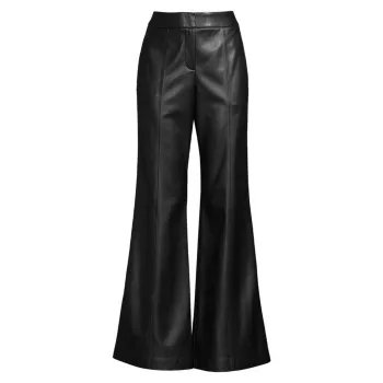 Nash Vegan Leather Flared Pants MILLY