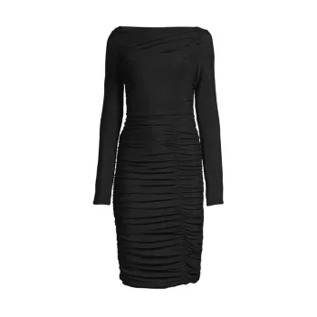 Ruched Long-Sleeve Body-Con Dress RACHEL PARCELL