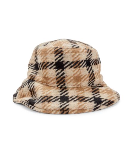 Plaid Wool Bucket Hat Surell