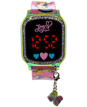Детские часы Jojo Siwa с розовым силиконовым ремешком и сенсорным экраном, 36x33 мм ACCUTIME