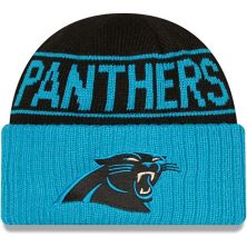 Двусторонняя вязаная шапка с манжетами для мужчин New Era Black / Blue Carolina Panthers New Era