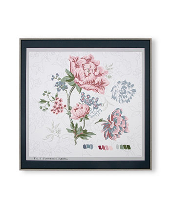 Гобеленовая картина на холсте в цветочной рамке, 23,6 x 23,6 дюйма Laura Ashley