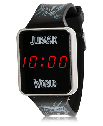 Детские сенсорные часы Jurassic Park со светодиодным экраном и черным силиконовым ремешком, 36 мм x 33 мм ACCUTIME