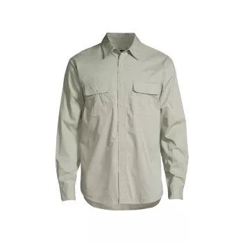 Cotton Button-Front Shirt CLUB MONACO