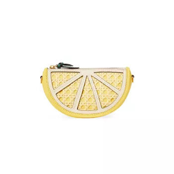 Кожаный кошелек для монет на цепочке лимонного цвета Kate Spade New York