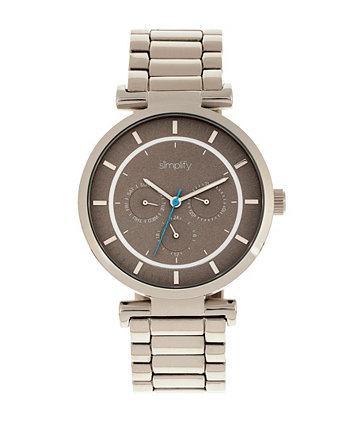 Quartz The 4800 Silver Case, серый циферблат, часы из сплава 44 мм Simplify