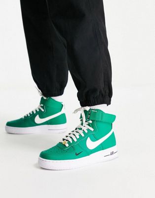 Кроссовки Nike Air Force 1 Hi 40th Anniversary в малахитово-зеленом и белом цветах Nike