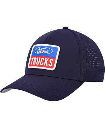 Men's Navy Ford Super Tech Valin Trucker Snapback Hat American Needle