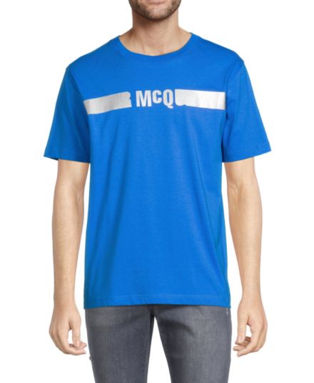 Фольгированная футболка с логотипом MCQ BY ALEXANDER MCQUEEN