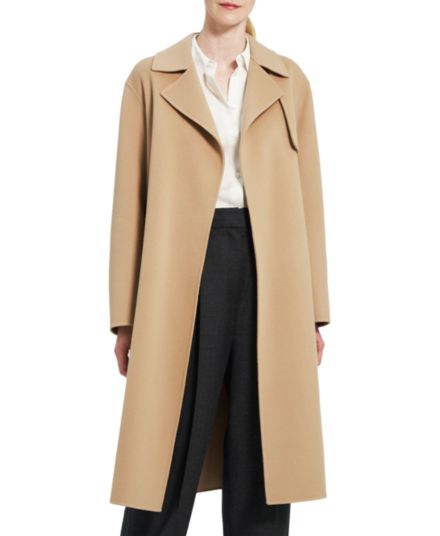 Belted Wool Blend Coat Theory