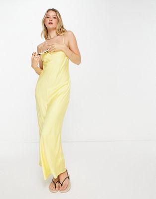 RVCA x STELLA Ninety slip summer dress in lemon   RVCA