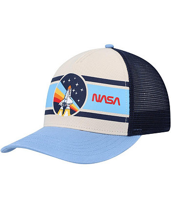 Men's Cream, Navy NASA Sinclair Snapback Hat American Needle