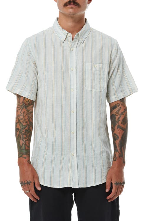 Stripe Short Sleeve Cotton Button-Down Shirt Ezekiel