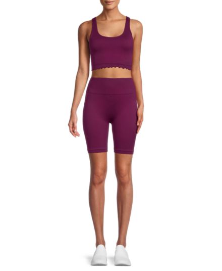 2-Piece Ribbed Crop Top &amp; Shorts Set 90 Degree By Reflex