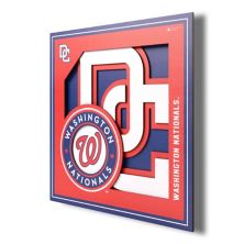 Washington Nationals 3D Logo 12" x 12" Wall Art MLB