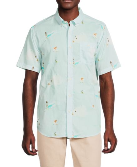 Рубашка с принтом Surf и воротником на пуговицах Ezekiel