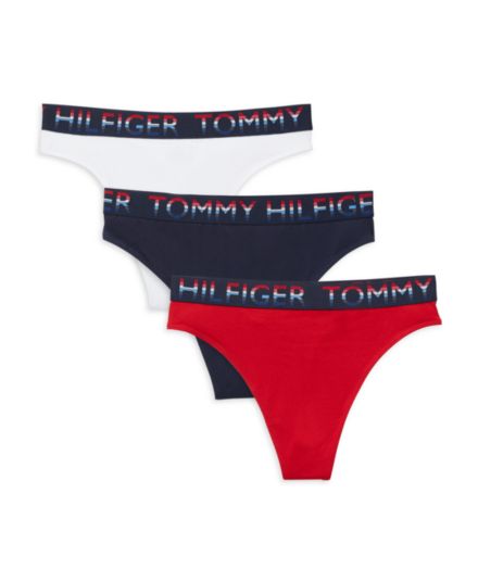 3 пары стрингов с логотипом Tommy Hilfiger