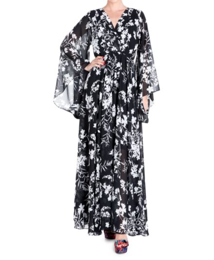 Шифоновое макси-платье Sunset Surplice с цветочным принтом Meghan LA