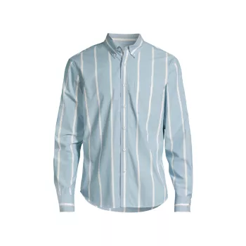 Striped Poplin Button-Down Shirt CLUB MONACO