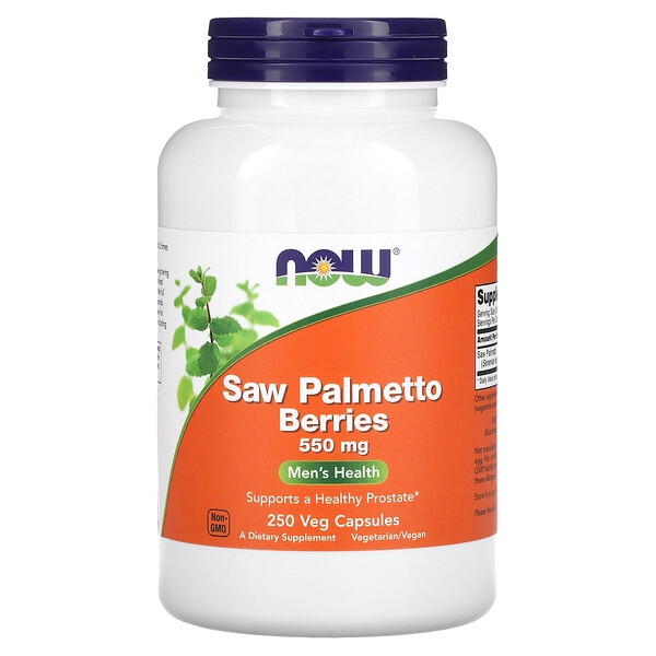 Ягоды пальмы сереноа, 550 мг, 250 растительных капсул NOW Foods