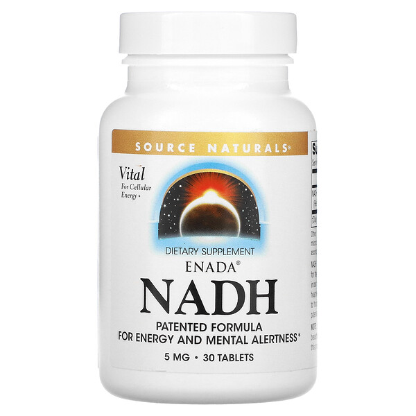 ENADA NADH, 5 mg, 30 Tablets Source Naturals