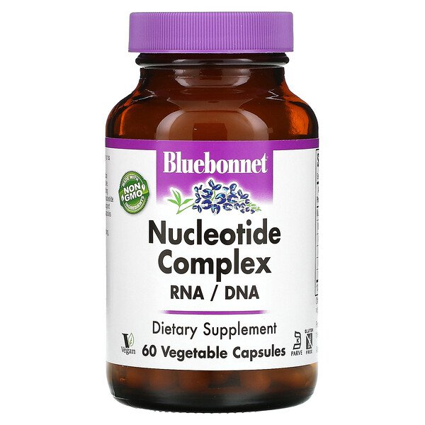 Нуклеотидный комплекс, РНК/ДНК, 60 капсул Bluebonnet Nutrition