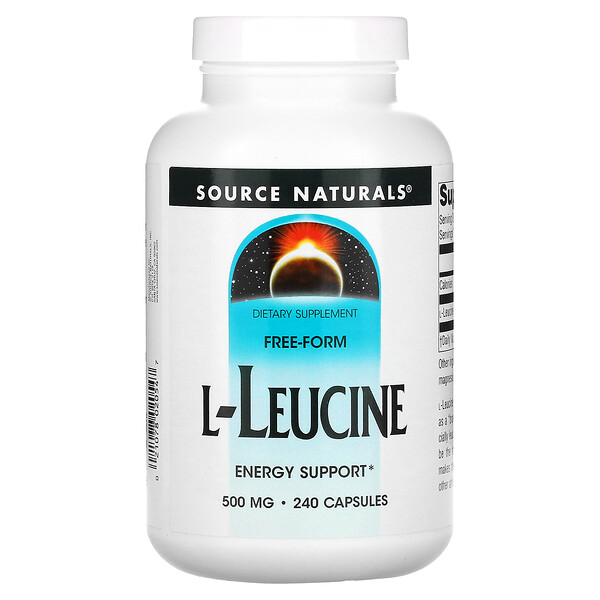 L-лейцин, 500 мг, 240 капсул Source Naturals