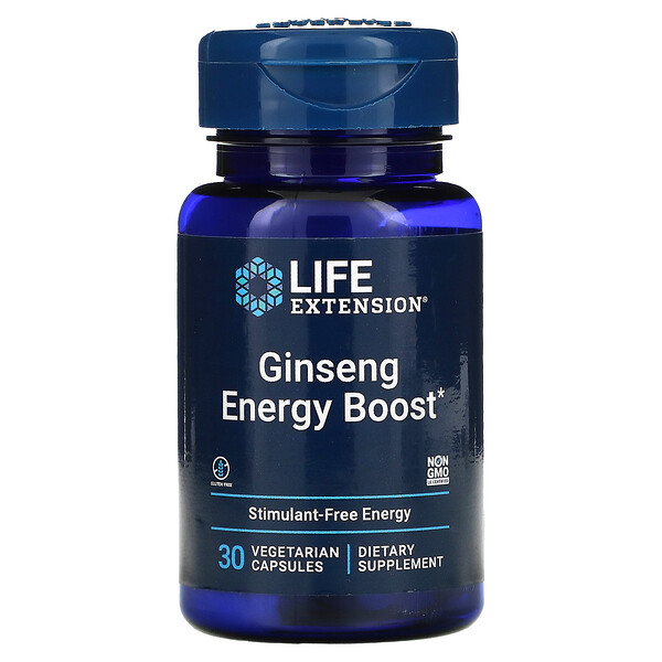 Ginseng Energy Boost, 30 вегетарианских капсул Life Extension