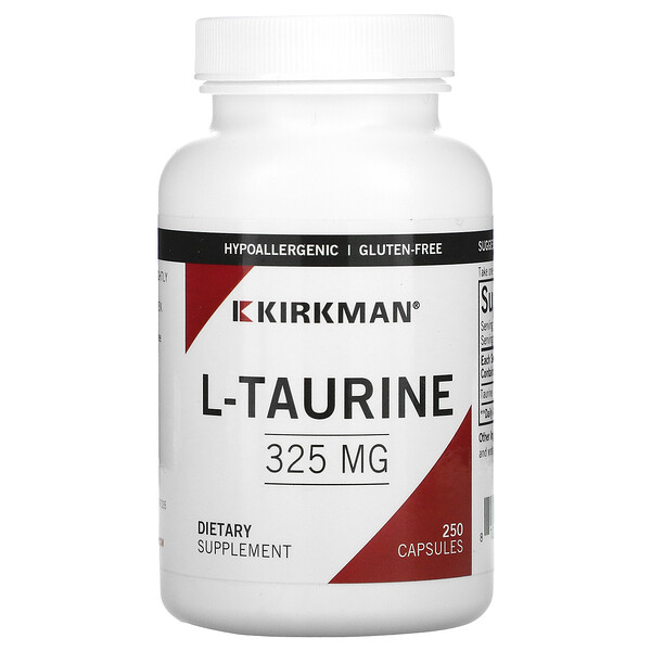 L-таурин, 325 мг, 250 капсул Kirkman Labs