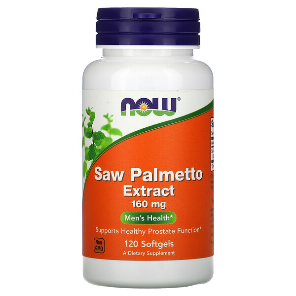 Экстракт пальмы сереноа, 160 мг, 120 мягких таблеток NOW Foods