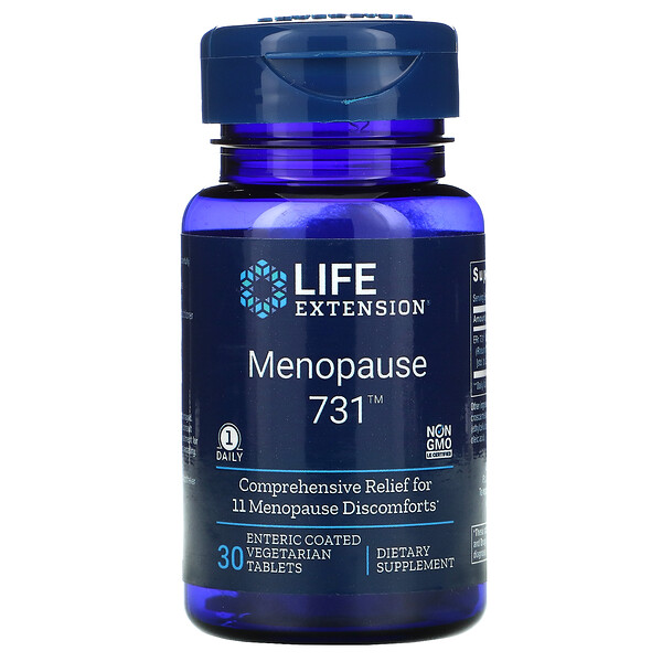 Menopause 731, 30 вегетарианских таблеток, покрытых кишечнорастворимой оболочкой Life Extension