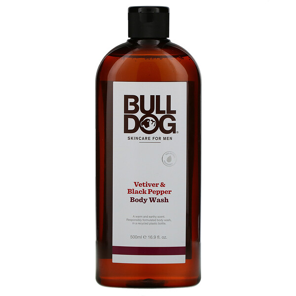 Гель для тела, ветивер и черный перец, 16,9 жидких унций (500 мл) Bulldog