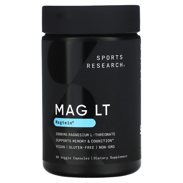 Magnesium, L-Threonate, 2,000 mg , 90 Veggie Capsules Sports Research