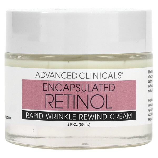 Encapsulated Retinol, Rapid Wrinkle Rewind Cream, Fragrance Free, 2 fl oz (59 ml) Advanced Clinicals