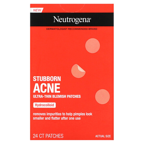 Stubborn Acne Ultra-Thin Blemish Patches , 24 Count Neutrogena