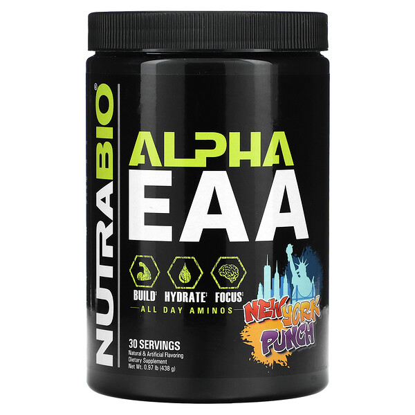 Alpha EAA, New York Punch, 0.97 lb (438 g) NutraBio