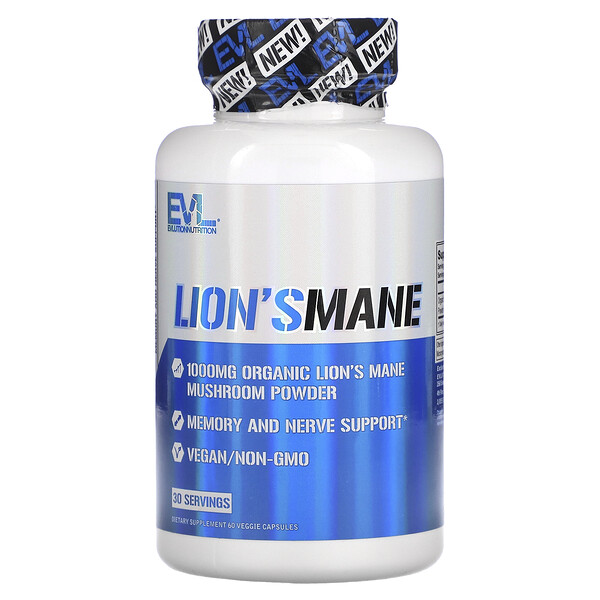 Lion's Mane, 60 Veggie Capsules EVLution Nutrition
