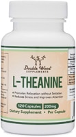 L-теанин — 200 мг — 120 капсул Double Wood Supplements