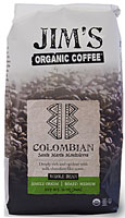 Органический кофе Jim's из цельных зерен средней обжарки по-колумбийски -- 12 унций Jim's Organic Coffee